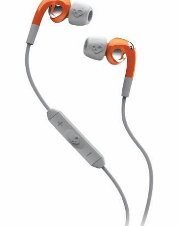 Skullcandy Fix with Mic3 Earphones/Earbuds Premium Headphone - Athletic Orange/Grey / One Size by Skullcandy