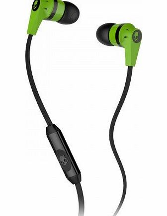Skullcandy Inkd 2.0 In-Ear Headphones with Mic - Lime Green/Black