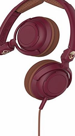 Skullcandy Lowrider On-Ear Audio Headphones with Microphone - Maroon/Brown/Copper