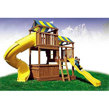 sky 74 Eastern Jungle Gym Climbing Frame-Redwood