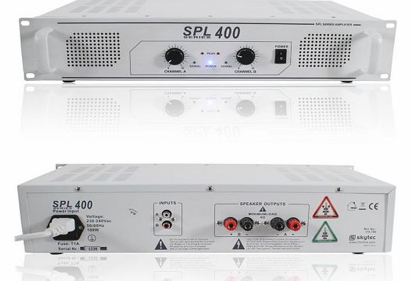 Skytec SPL-400 Watt White Power Amplifier