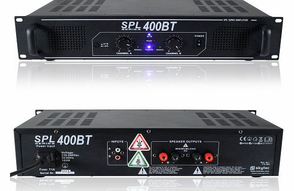Skytec SPL-400BT Bluetooth Home Audio Cinema Amplifier Hi-Fi House Party 2x 200W