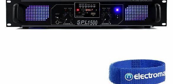 SPL1500 Professional Audio MP3 USB/SD DJ Disco PA Power Amplifier 1500W