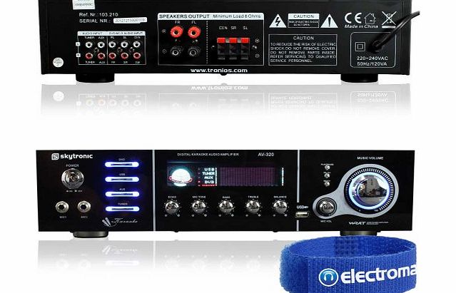 Skytronic AV-320 Stereo Karaoke Home Cinema Stereo Hifi Audio Amplifier 200W