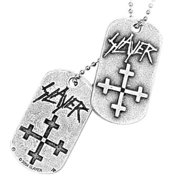 Slayer 4 Crosses Dog Tag Jewellery