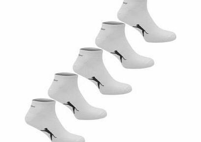 Slazenger 5 Pack Trainer Socks White Mens 7-11