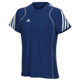 Slazenger ADIDAS Ladies T8 Team Tee , L, UNIVERSITY RED/WHITE/SILVER
