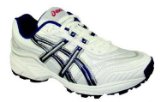 Slazenger ASICS Gel-Trigger 3 GS Junior Cricket Shoes , J4, WHITE/NAVY/SILVER