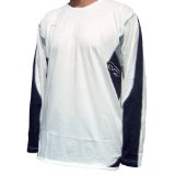 Slazenger Mercian Long Sleeve Tee Shirt (Medium White/Navy)