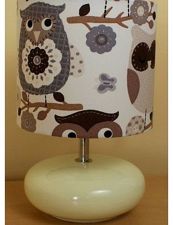 Brown Owl Lamp - Childrens Bedside Table Lamp - 20cm