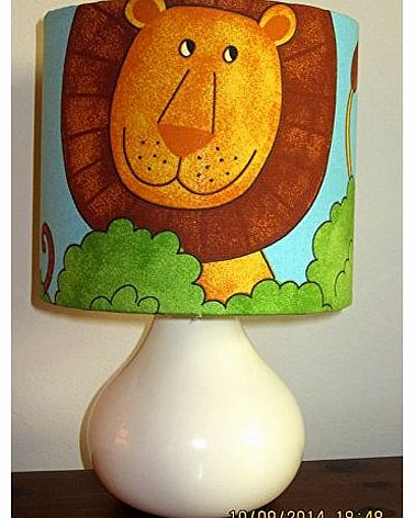 SleeptightKids Monkey Business/Jungle Lamp - Childrens Bedside Table Lamp - 20cm