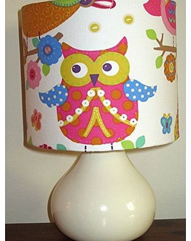Owl Lamp - Childrens Bedside Table Lamp - 20cm