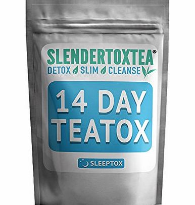 Slendertoxtea - 14 Day Sleeptox (Weight loss tea, Diet tea, Slimming tea amp; Burn fat tea) Diet supplement, Detox amp; Green tea.