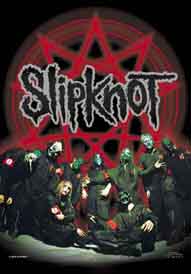 Slipknot Below Pentagram In Circle Textile