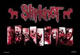 Slipknot Photo In Blocks Textile Poster