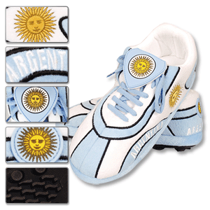SLOFFIE Argentina Football Boot Slippers - Sky/White