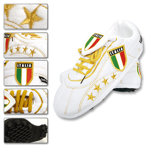 SLOFFIE Italy Football Boot Slippers - White