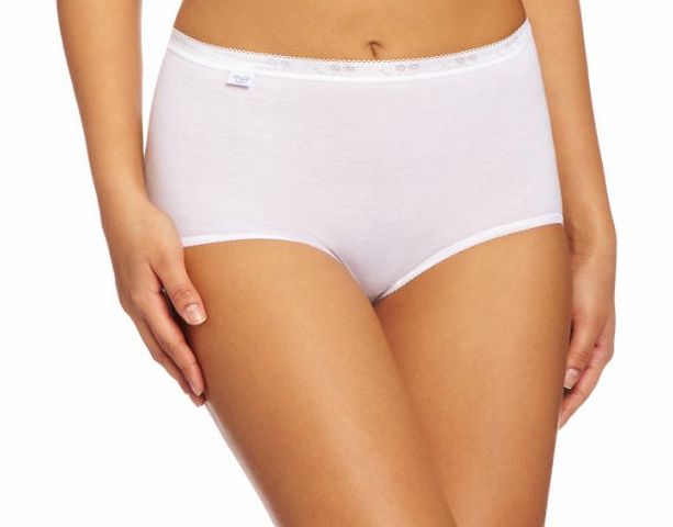 Sloggi Basic Maxi 3 Pack High Rise Womens Briefs White Size 16
