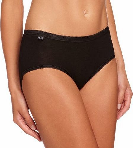 Sloggi Basic Midi 3-Pack Womens Knickers Black Size 18