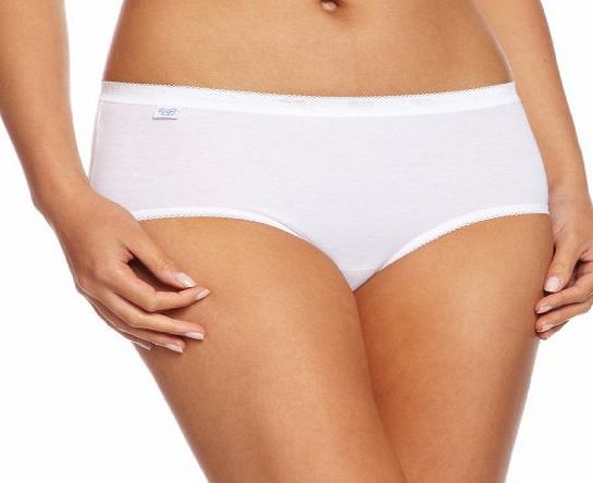 Sloggi Basic Midi 3-Pack Womens Knickers White Size 12