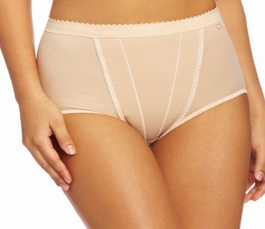 Sloggi Control Maxi 2 Pack High Rise Womens Briefs Poudre Size 10