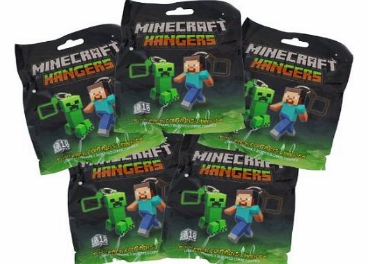Official Minecraft 3 Toy Action Figure Hanger Blind Package 5 Pack LOT