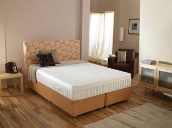 Contemporary Seal Divan and Mattress In Tan