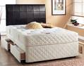 SLUMBERLAND york divan and optional leather headboard