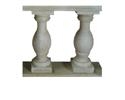 Small Balustrading Base Pillar: L140mm W140mm H450mm - Natural Cream Stone