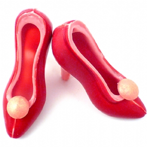Small Chocolate Shoes - Red and Gold