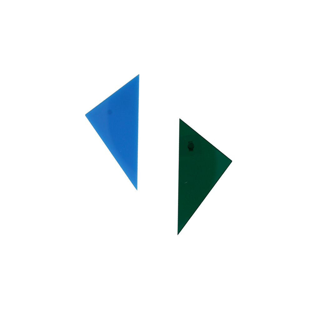 Small Facet Earrings - Blue and Green