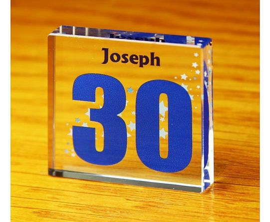 Small Glass Birthday Age Keepsake