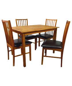 Small Oak Dining Table and 4 Oxford Chairs