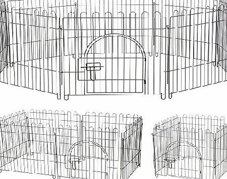 Smallwise Trading Pet Play Pen Dog Rabbit Puppy Playpen Cage Folding Run Fence Garden Folding Mini