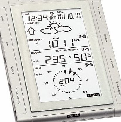 Technoline WS2307 Weather Centre with Clock, Software, and weather station instruments including outside sensor, rain guage and wind speed and direction