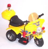 Ride on kids toy battery powered rechargeable junior police trike - Yellow
