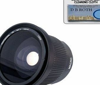 .42x HD Super Wide Angle Panoramic Macro Fisheye Lens For The Pentax K-R Digital SLR Camera Which Has Any Of These (18-55mm, 50-200mm) Pentax Lenses