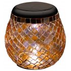 Smart Solar Amber Glass Lantern