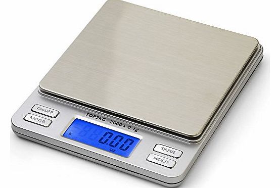 Smart Weigh Digital Pro Pocket Scale with Back-lit LCD Display, Hold Feature and 2000 x 0.1g Capacity
