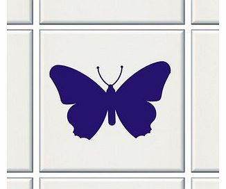 Smarts-Art 12X Butterfly Tile Transfers Stickers Kitchen Bathroom For 6`` Or 4`` - Lilac