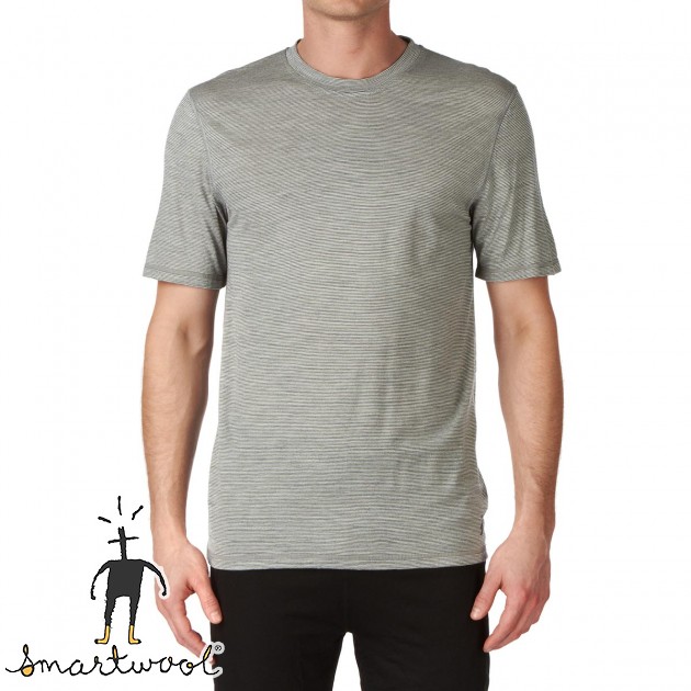 Mens SmartWool Microweight T-Shirt - Silver Gray