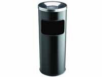 SMEAD Atlanta black metallic waste bin with separate