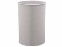 SMEAD Atlanta large round grey metal waste bin, 30
