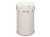 SMEAD Atlanta standard light grey metal waste bin with