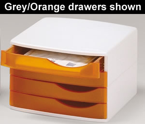 Smead Desktop Drawer Set Frosted with 4 Closed