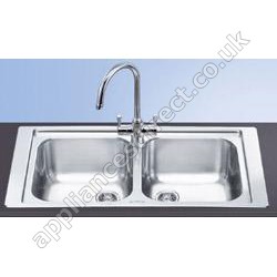 Smeg Double bowl ultra low profile inset sink
