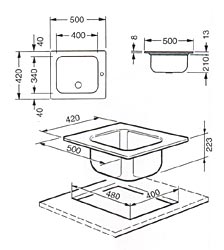 Smeg FM34R Single Inset Sink