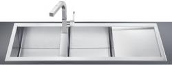 LQ116D Double Bowl Single Drainer Ultra Low Profile Sink