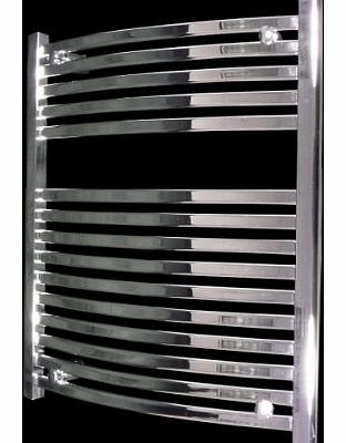 SMH Modena Curved Chrome Heated Bathroom Towel Rail Radiator 800 x 600 mm
