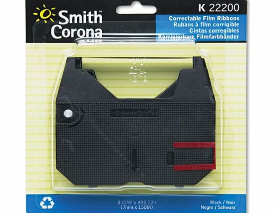 - 22200 Ribbon, Black - Sold As 1 Pack - For use with Smith CoronaTM KTM and Wordsmith series typewriters.